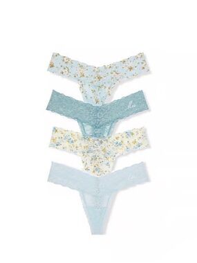 Victoria secret floral lace thongs